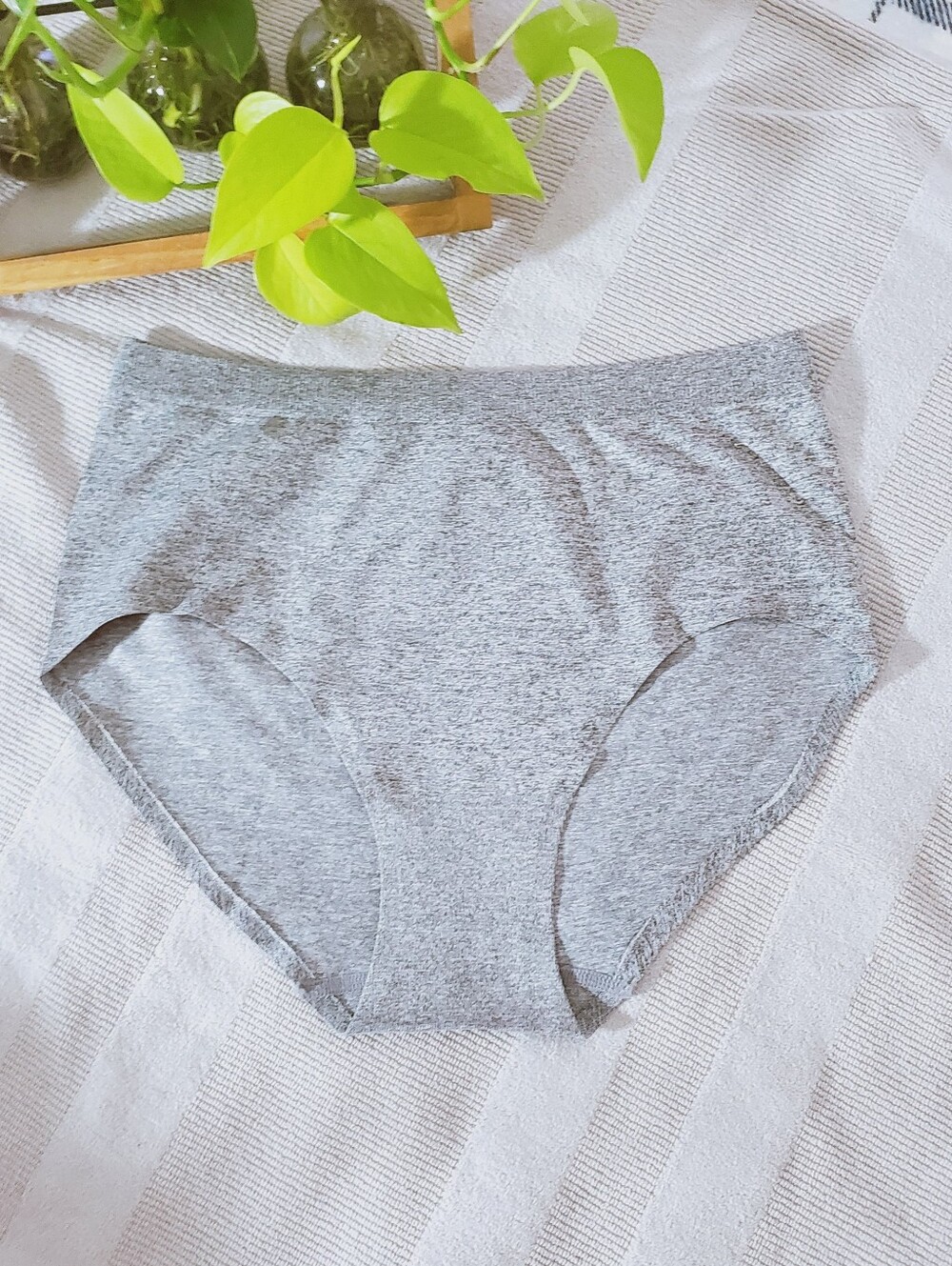 TAHARI New Heather Gray Seamless High-Waisted Full Support Pantīes